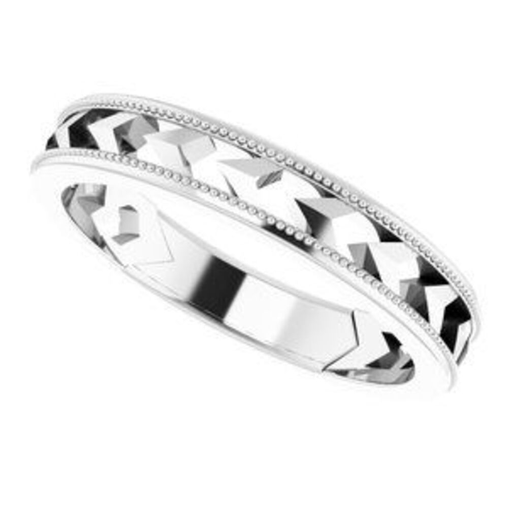 Sterling Silver Geometric Stackable Ring - image 5